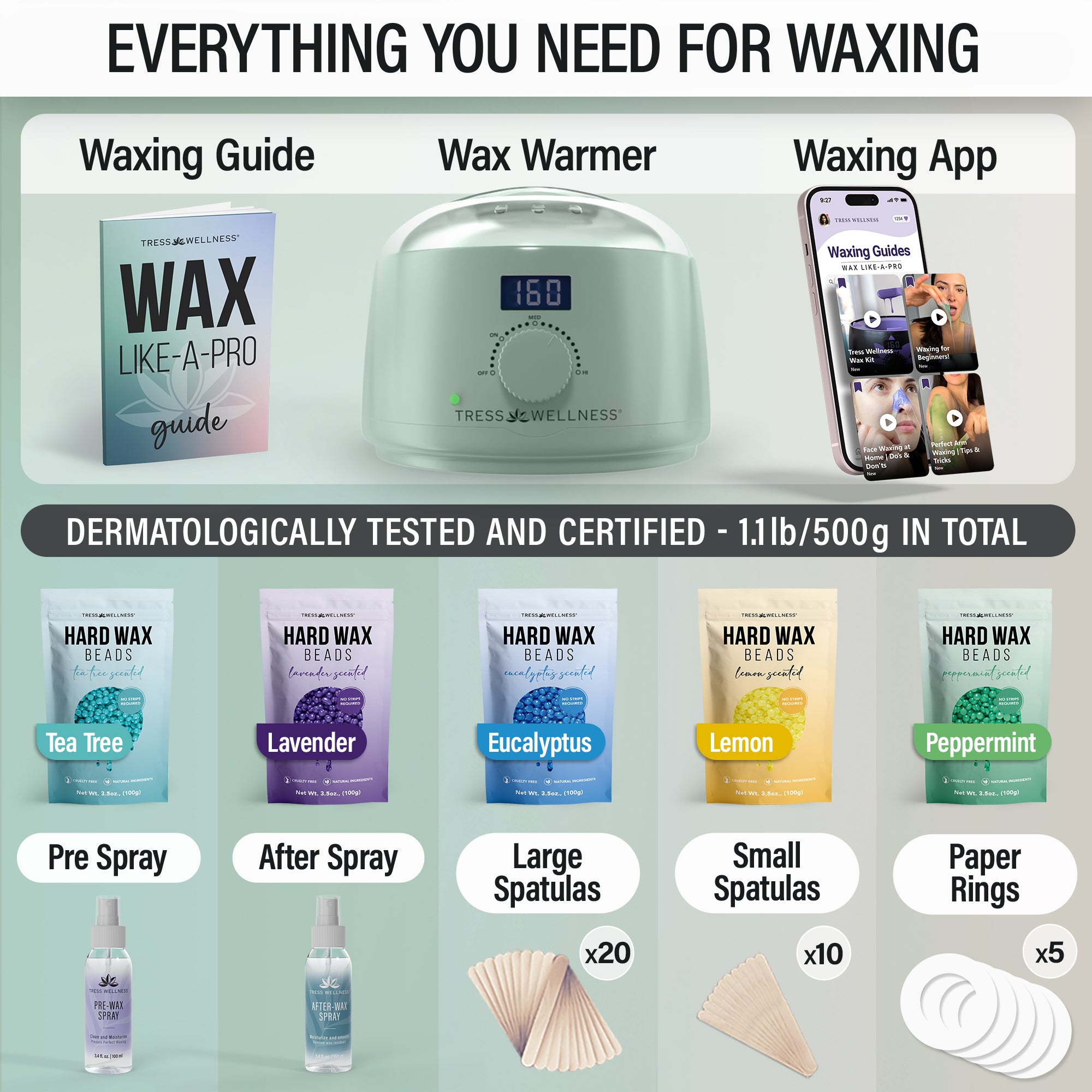 Easy to Use Hard Wax Kit for At-Home Hair Removal