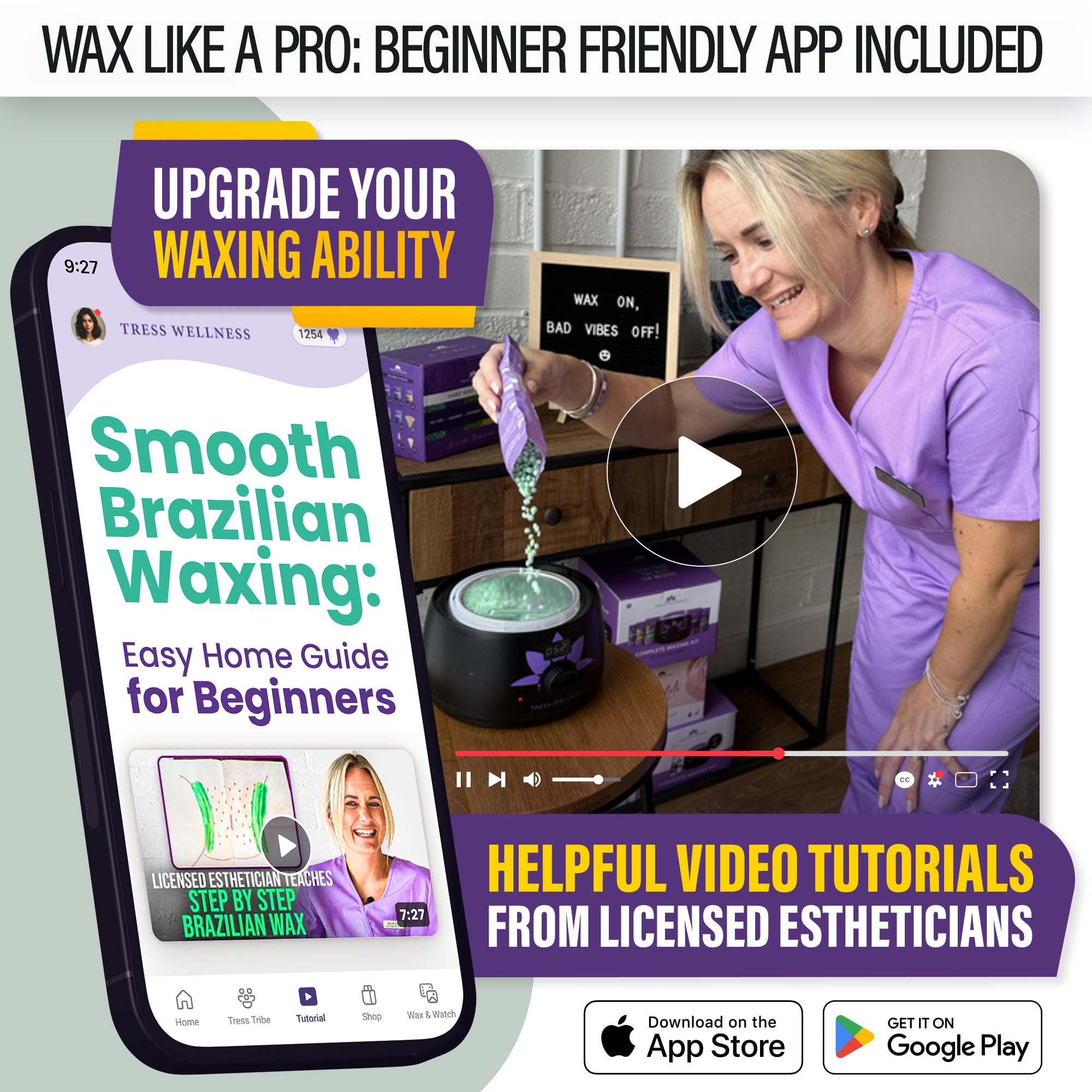 Easy to Use Hard Wax Kit for At-Home Hair Removal