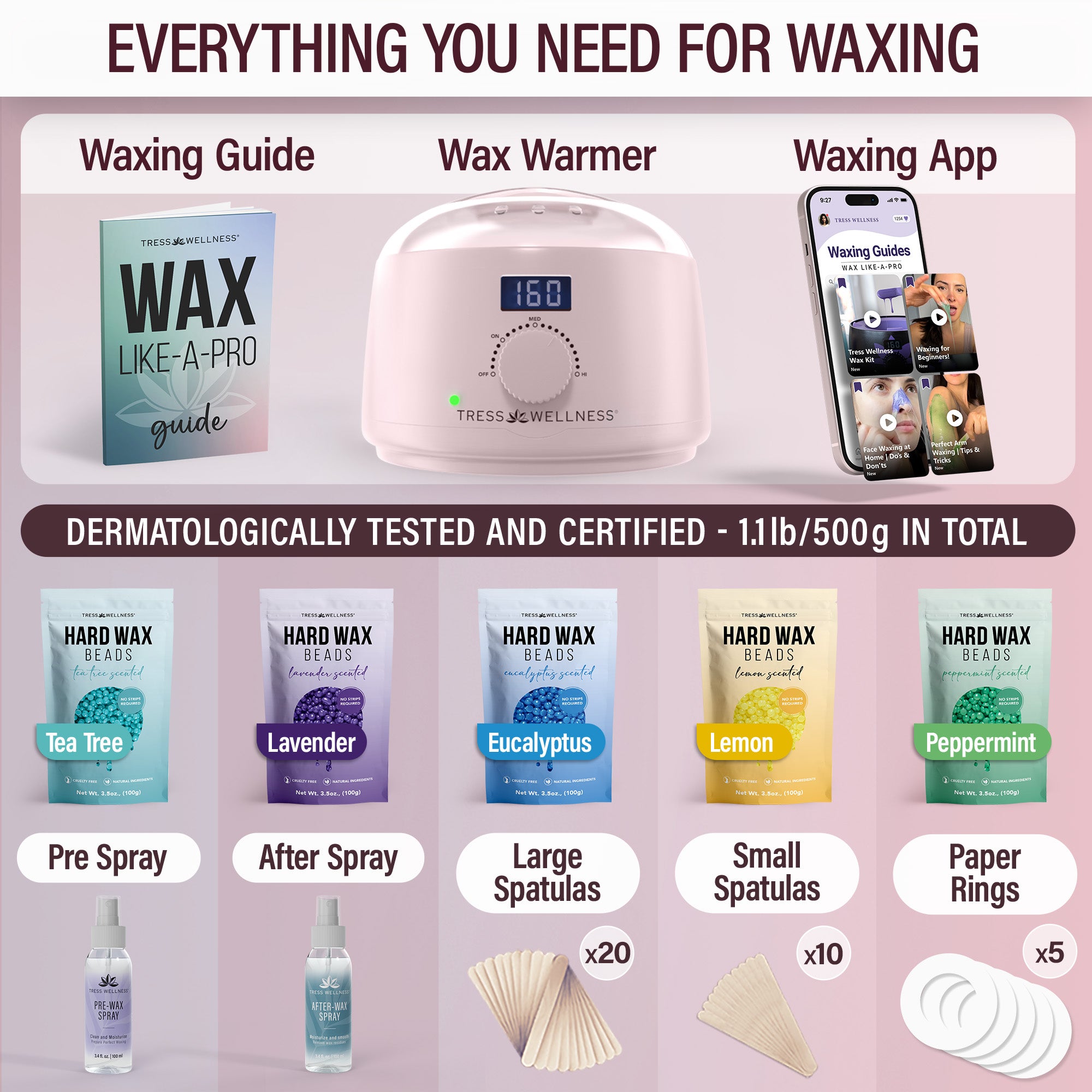 Easy to Use Hard Wax Kit for At-Home Hair Removal
