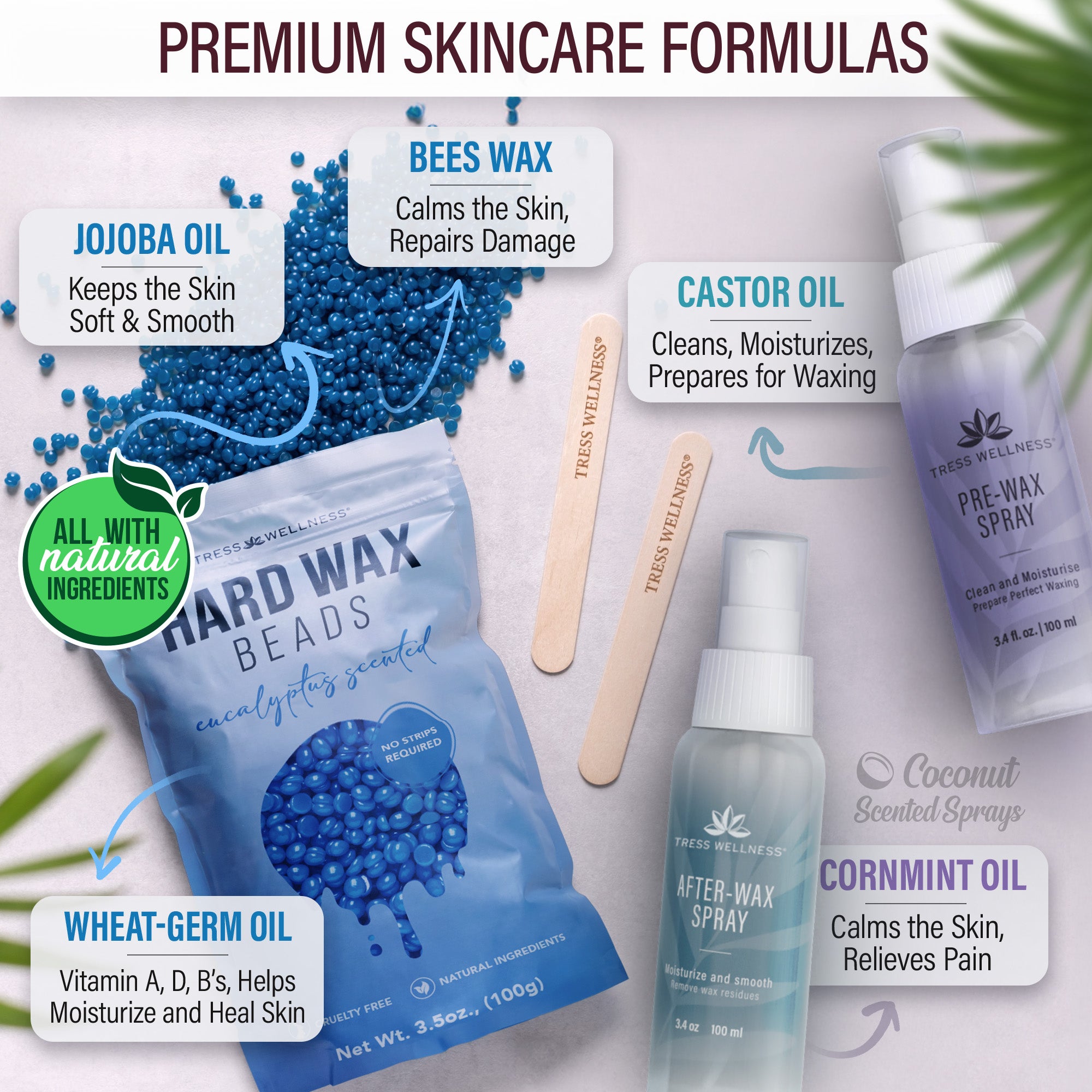 Easy to Use Hard Wax Kit for At-Home Hair Removal