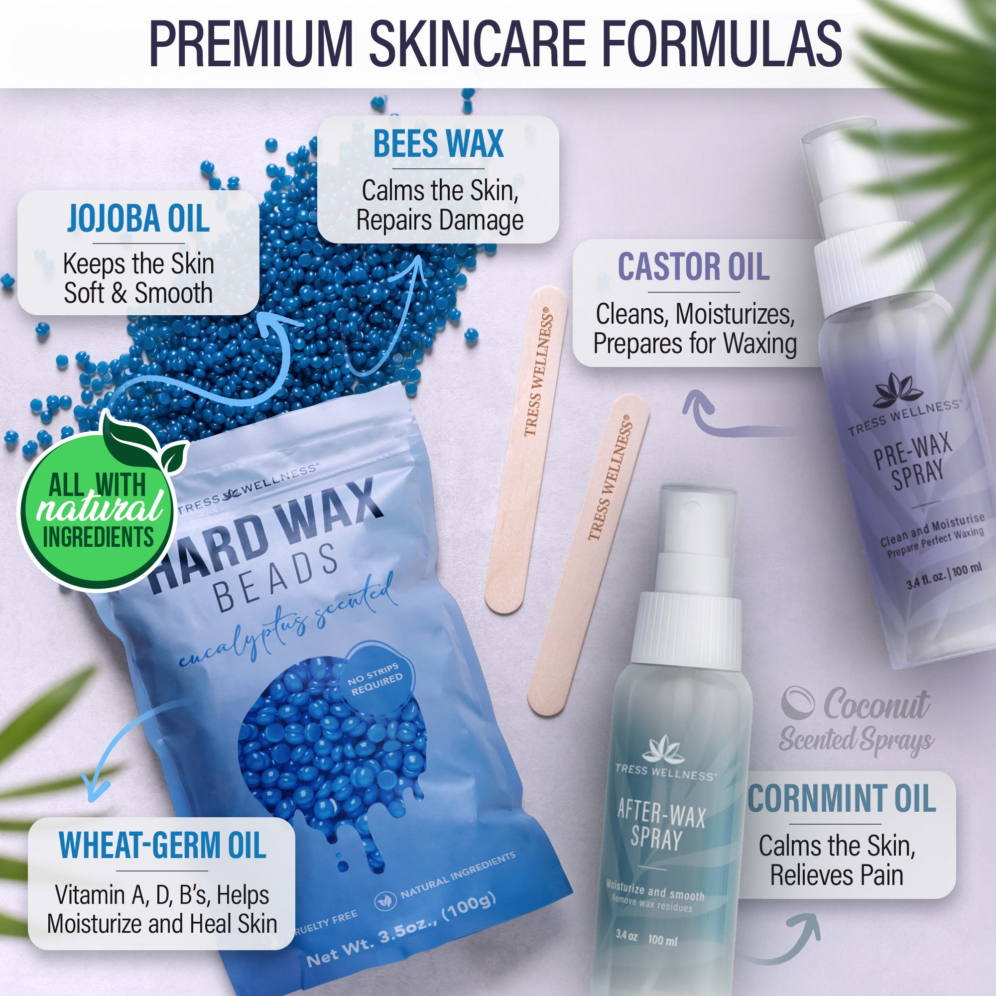 Easy to Use Hard Wax Kit for At-Home Hair Removal