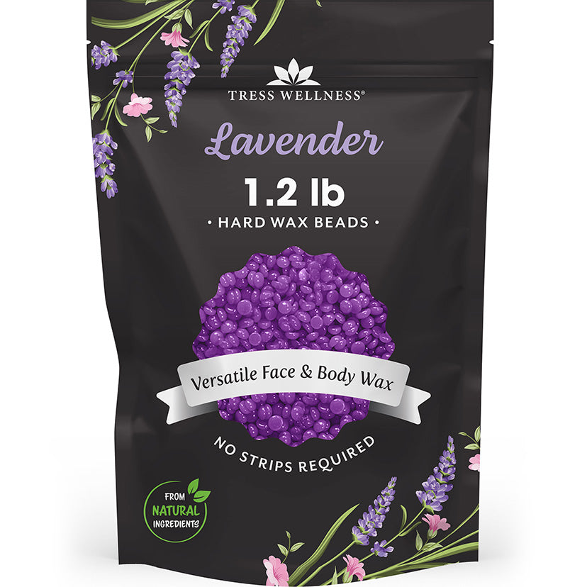 Tress Wellness Tea Tree Scented Lavender Hard Wax Beads for Face and Body in Large Sizes