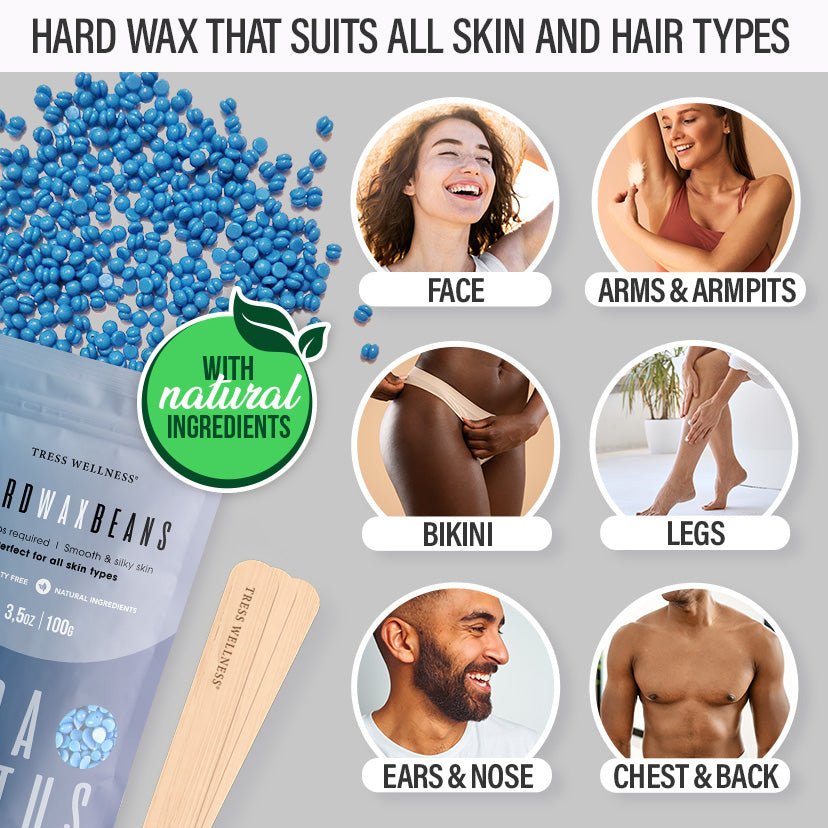 Easy to Use Hard Wax Kit for At-Home Hair Removal