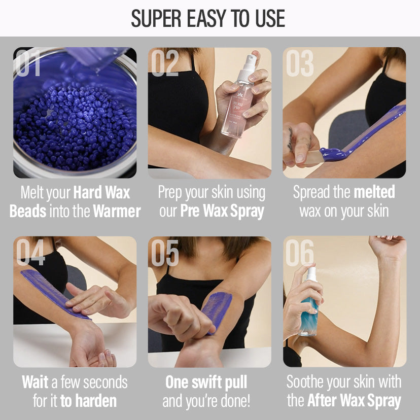 Easy to Use Hard Wax Kit for At-Home Hair Removal