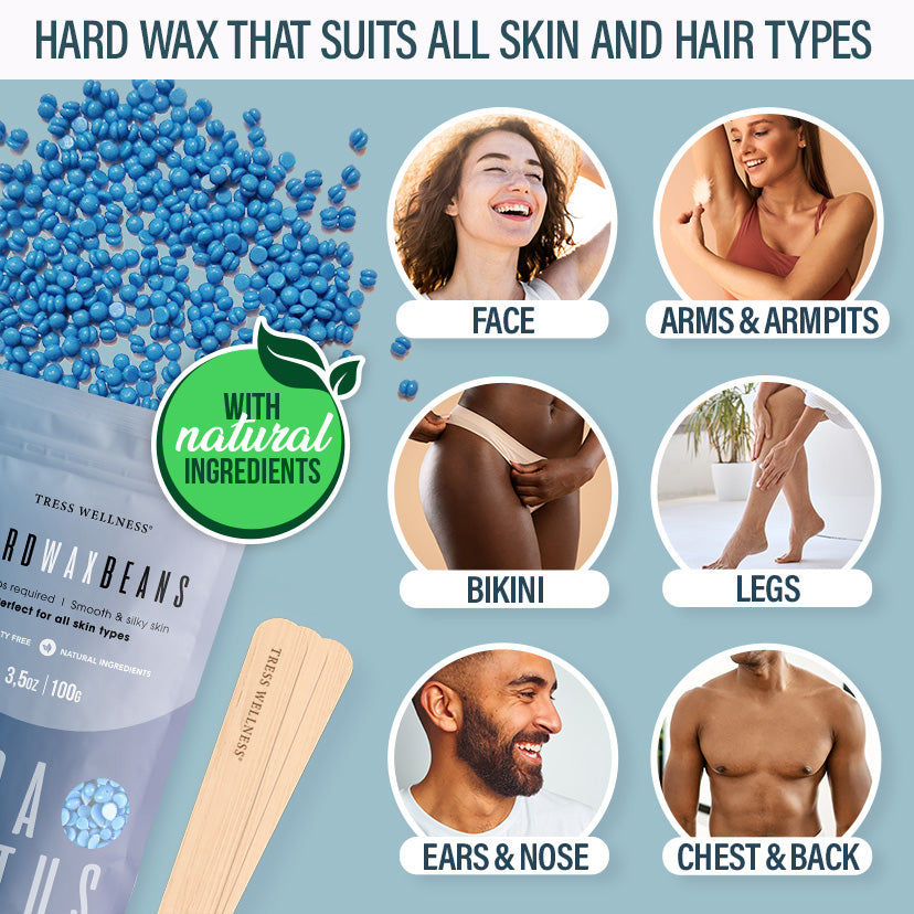 Easy to Use Hard Wax Kit for At-Home Hair Removal