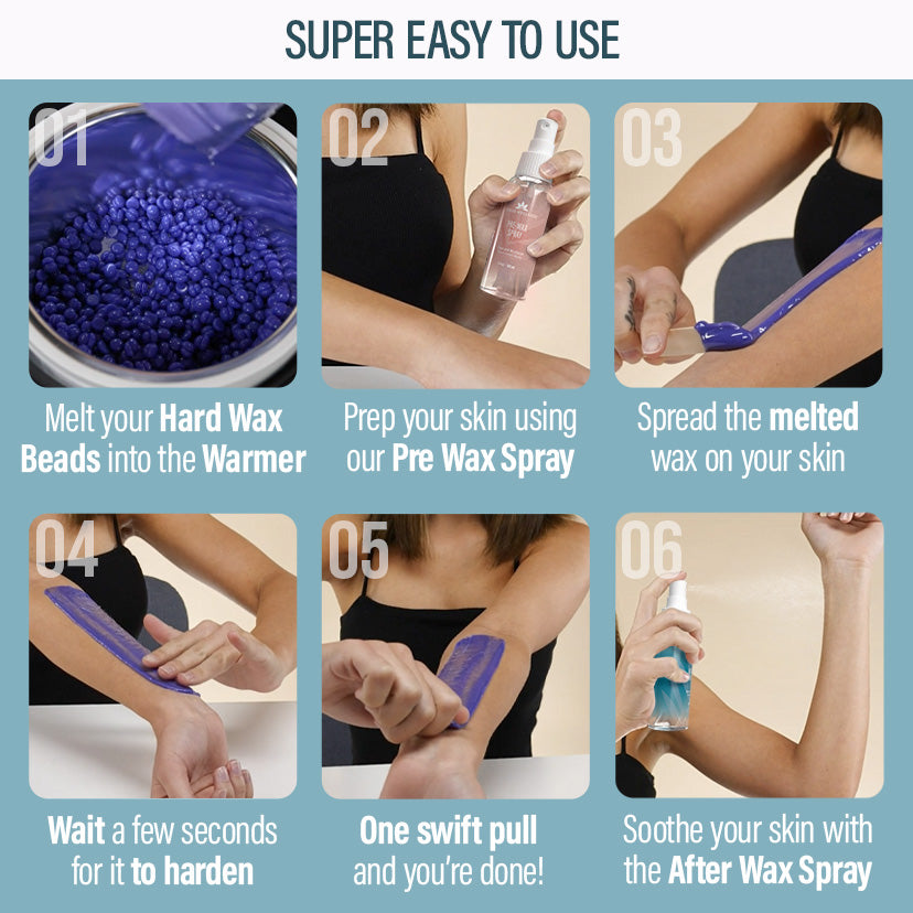 Easy to Use Hard Wax Kit for At-Home Hair Removal