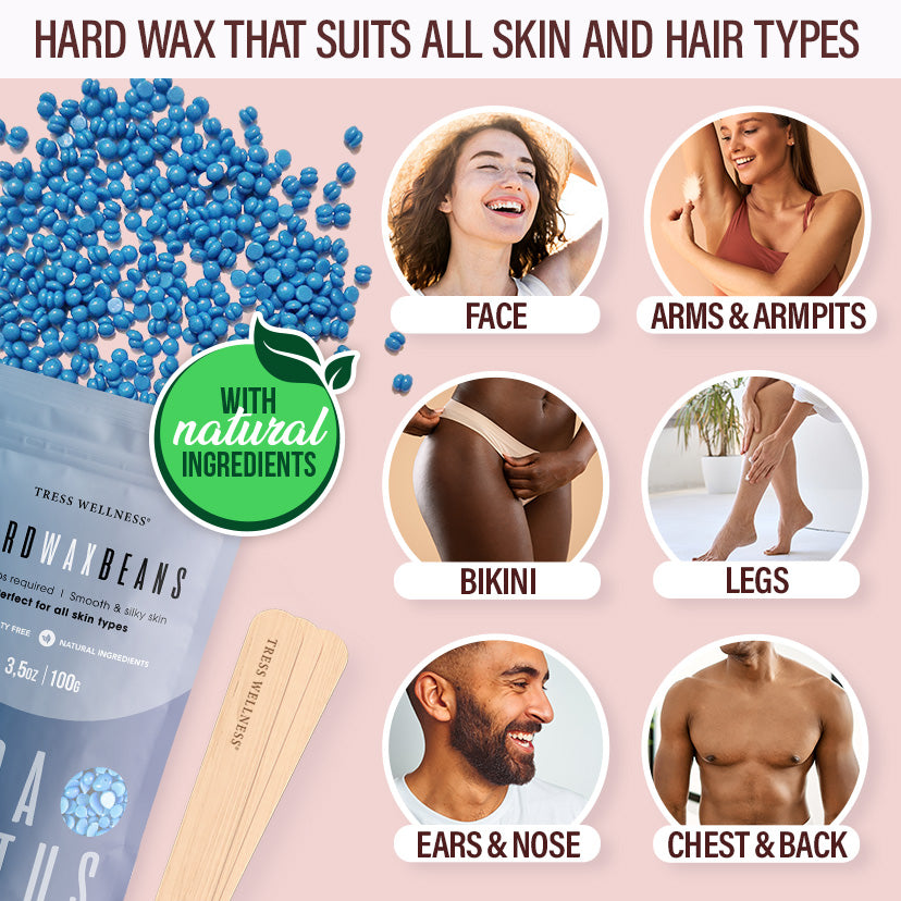 Easy to Use Hard Wax Kit for At-Home Hair Removal