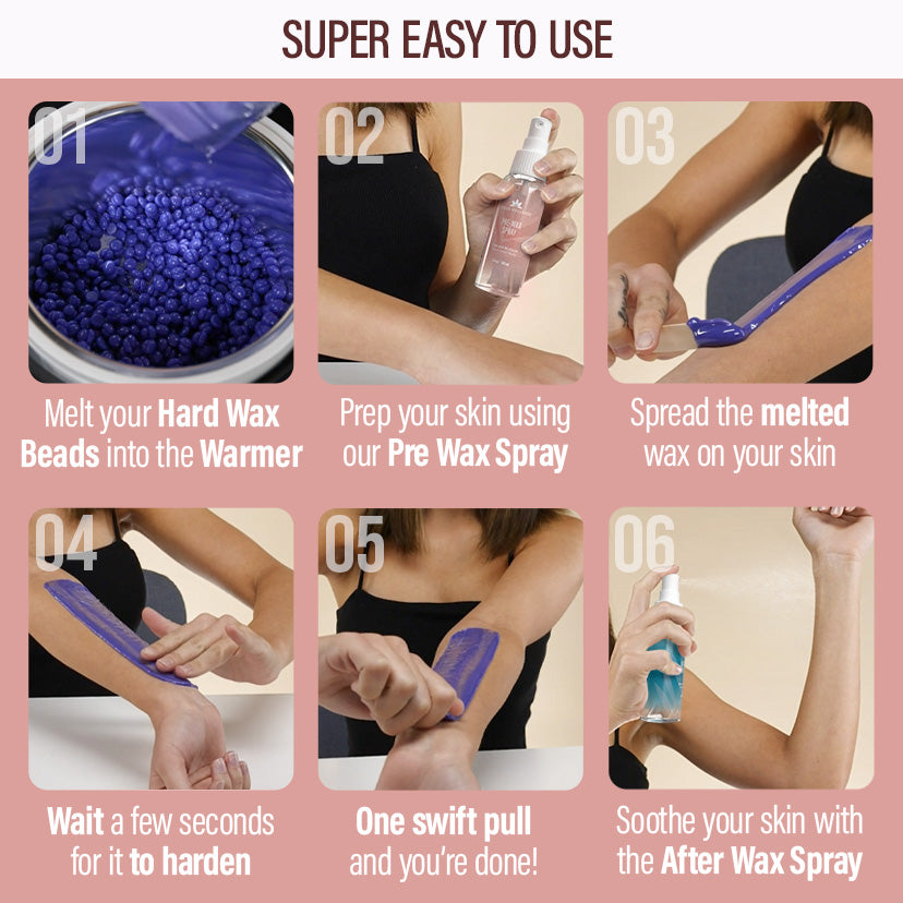 Easy to Use Hard Wax Kit for At-Home Hair Removal