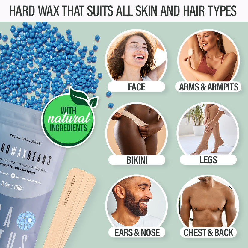 Easy to Use Hard Wax Kit for At-Home Hair Removal