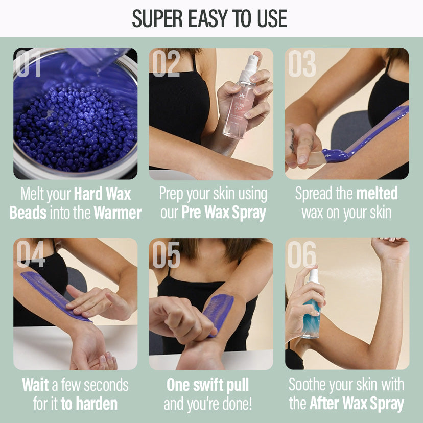 Easy to Use Hard Wax Kit for At-Home Hair Removal