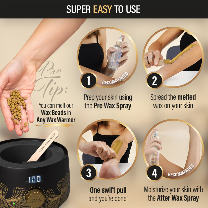 Professional Hard Wax Beads for Sensitive Skin - Hypoallergenic & Unscented | 2.2 lbs