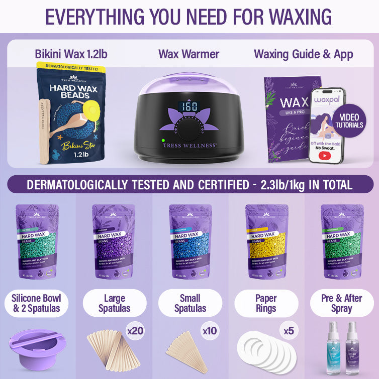 Tress Wellness Waxing Kit - Super Saver All-in-One Bundle