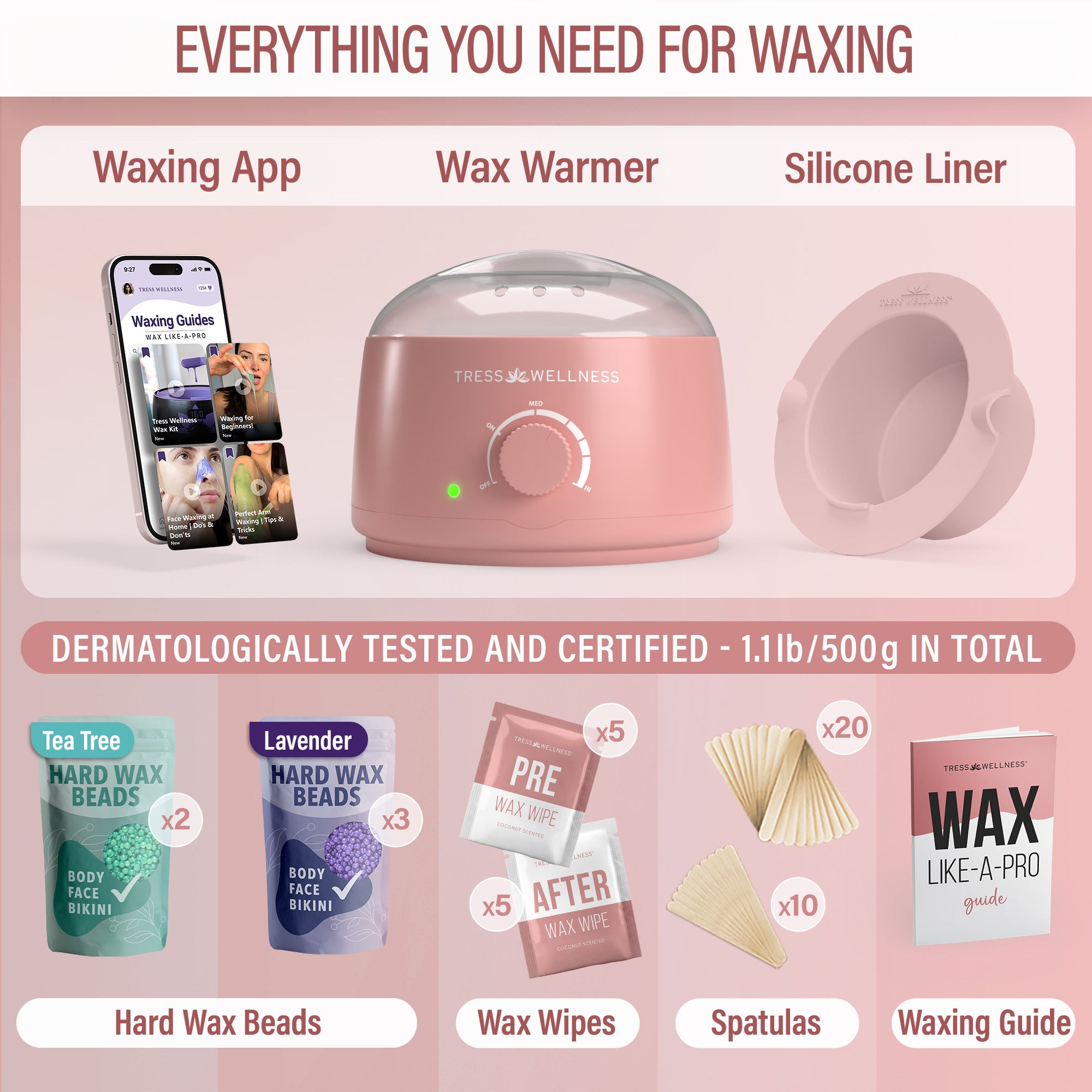 Starter Waxing Kit by Tress Wellness