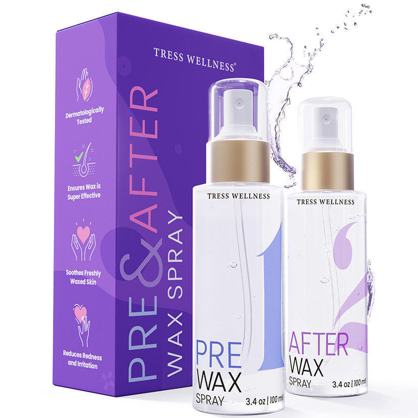 Tress Wellness Pre and After Wax Spray for Sensitive Skin to use before and after waxing to soothe skin