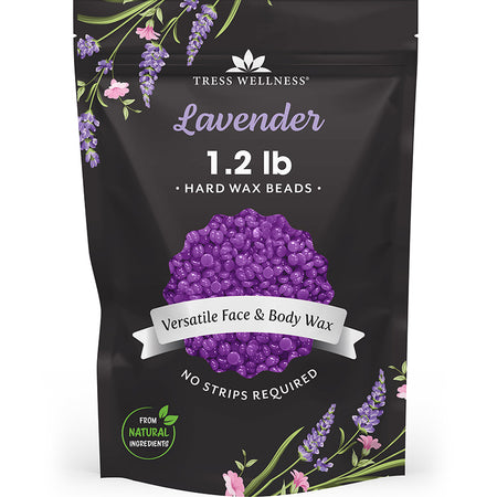 Tress Wellness Hard Wax Beads - for Sensitive Skin - Lavender 1.2lb